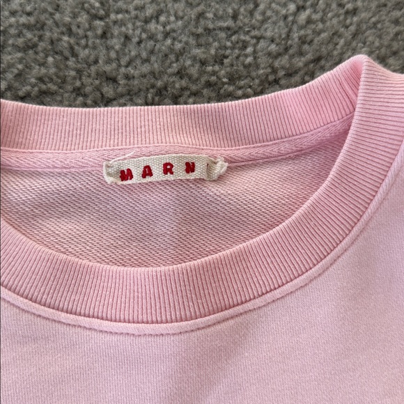Pink Cropped Oversized Sweatshirt - Picture 2 of 6